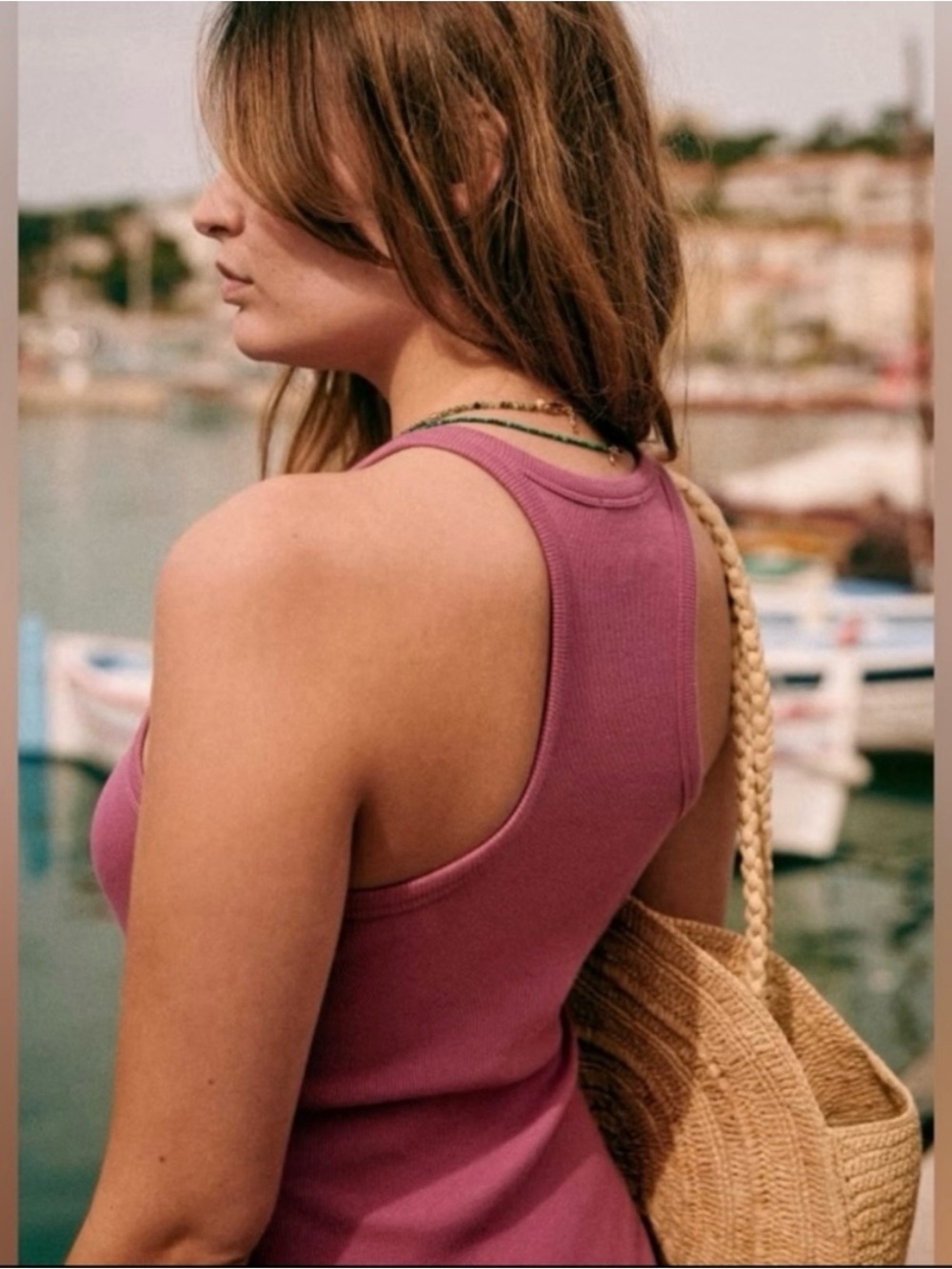 Sezane Elona Midi Dress in Magenta Organic Cotton Sz XS - Picture 10 of 11
